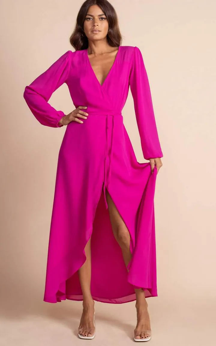 jagger_dress__dancing_leo_3.webp Dancing Leopard Occasionwear<Jagger Dress | | Magenta