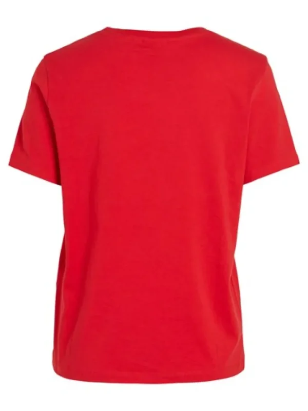 Vila T-Shirts<Jingle All The Way Christmas T-Shirt (Red)