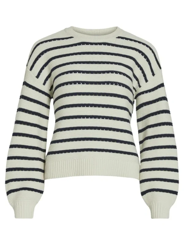 Vila Jumpers & Cardigans<JOFFI STRIPE JUMPER (NAVY/CREAM)