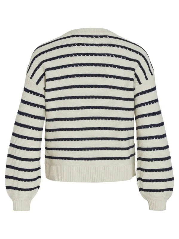 Vila Jumpers & Cardigans<JOFFI STRIPE JUMPER (NAVY/CREAM)