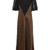 Vila Dresses<Kabi Lace Detail Midi Dress (Coffee Bean/Black)