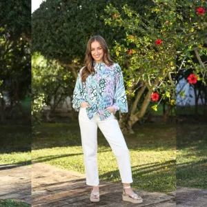 Rant & Rave Jeans<KAITLYN MOM JEAN SHORT LEG (SOFT WHITE)