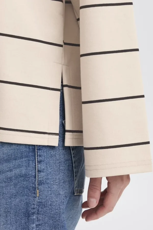 Ichi Hoodies & Sweatshirts | Jumpers & Cardigans<Kalas Sweatshirt (Doeskin Stripe)