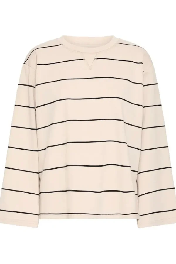Ichi Hoodies & Sweatshirts | Jumpers & Cardigans<Kalas Sweatshirt (Doeskin Stripe)