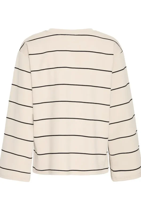 Ichi Hoodies & Sweatshirts | Jumpers & Cardigans<Kalas Sweatshirt (Doeskin Stripe)