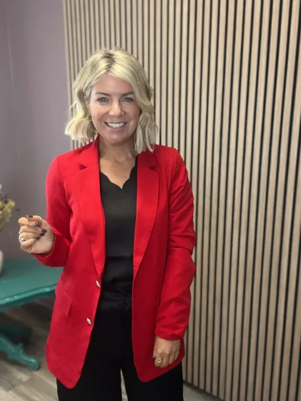 Vila Blazers<Kammas Deco Loose Blazer (Barbados Cherry)