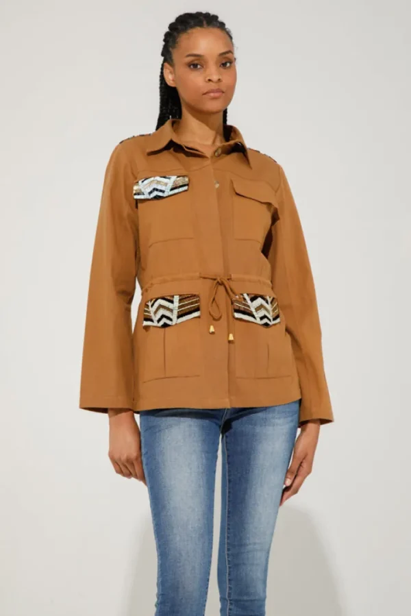 GoaGoa Jackets<Kate Embellished Jacket (Brown)