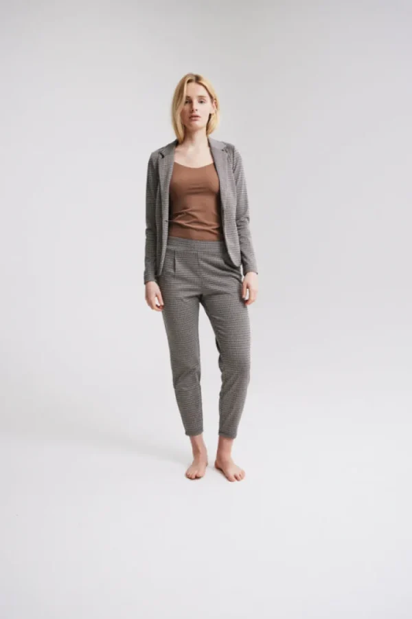 Ichi Blazers<KATE PLAID BLAZER (SAND)