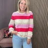Vila Jumpers & Cardigans<Katina Pointelle Knit Jumper (Magenta Bonbon)