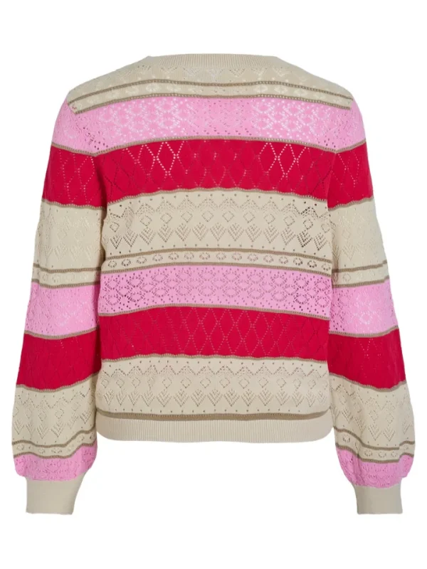 Vila Jumpers & Cardigans<Katina Pointelle Knit Jumper (Magenta Bonbon)