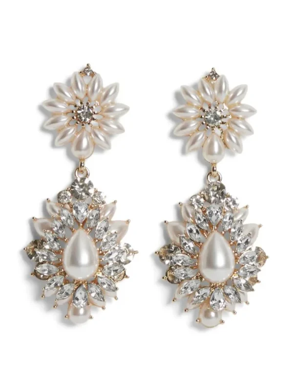 Vila Jewellery<KENNA DROP EARRINGS (GOLD/PEARL)