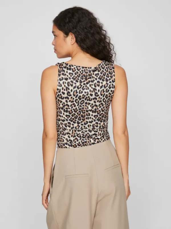 Vila Camis & Vests<Kennza O-Neck Tank Top (Carmel Cafe/Leopard)