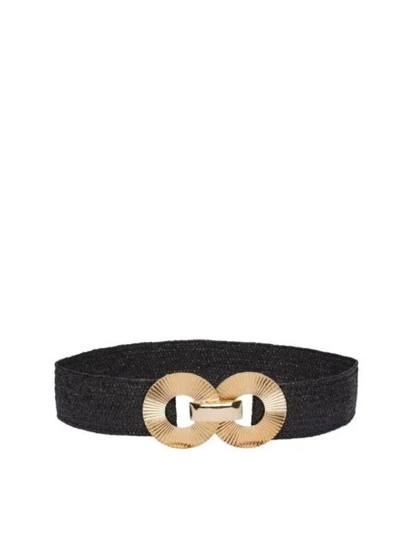 Pieces Belts<KIA STRAW WAIST BELT (BLACK)