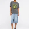 Object T-Shirts<KLARA PRINTED T-SHIRT (BLACK/ACID WASH)