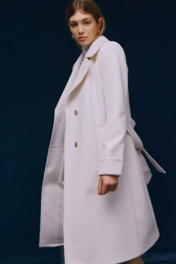 Vila Coats<Leah Embroidery Detail Coat (Birch/Crochet)