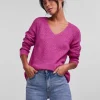 Pieces Jumpers & Cardigans<Lelle V-Neck Jumper (Rose Violet)