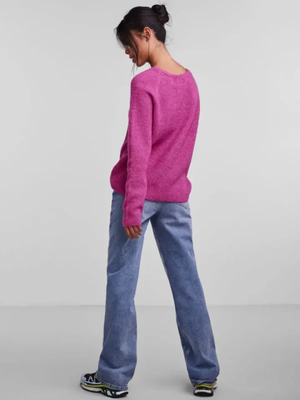 Pieces Jumpers & Cardigans<Lelle V-Neck Jumper (Rose Violet)