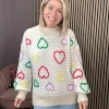 Wsl 1 Jumpers & Cardigans<Leona Hearts Jumper (Taupe)