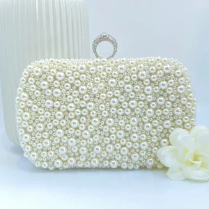 Wsl 8 Bags & Purses<LIBBY PEARL CLUTCH (PEARL/SILVER)