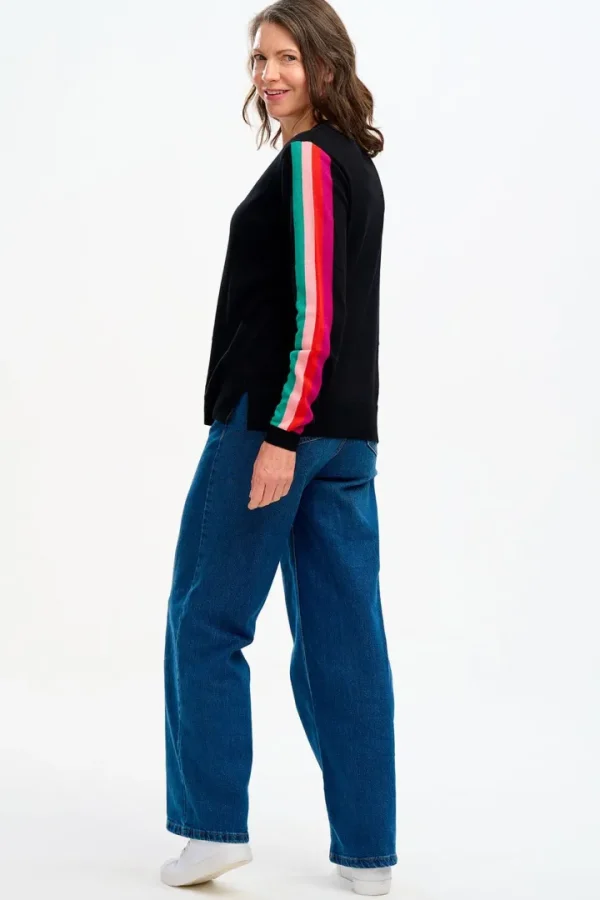 Sugarhill Jumpers & Cardigans<LIBBY V-NECK JUMPER (BLACK)
