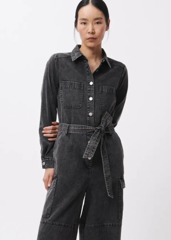 Frnch Jumpsuits<LIDIJA L/S JUMPSUIT (ANTHRACITE)