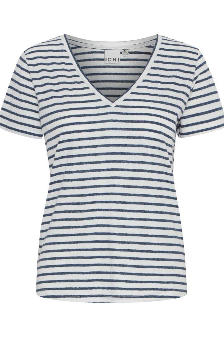 lietta_tshirt_total_eclip_4.webp Ichi T-Shirts<LIETTA T-SHIRT (TOTAL ECLIPSE STRIPE)