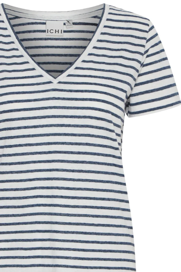 lietta_tshirt_total_eclip_5.webp Ichi T-Shirts<LIETTA T-SHIRT (TOTAL ECLIPSE STRIPE)
