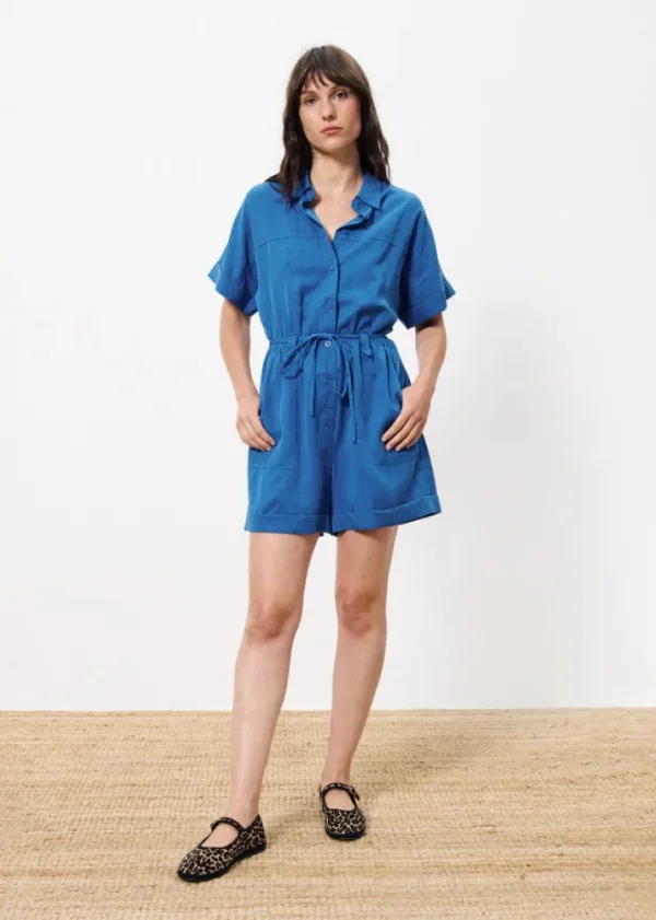 Frnch Shorts & Playsuits | Pants<Lily Playsuit (Electric )