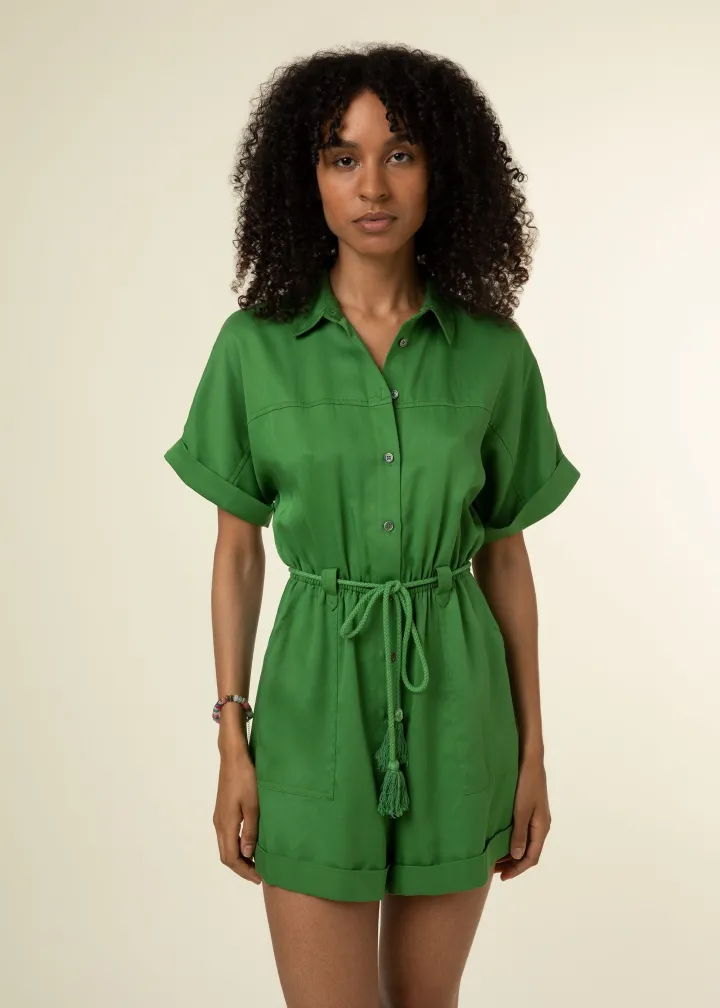 lily_playsuit_khaki_0.webp Frnch Shorts & Playsuits<Lily Playsuit (Khaki)