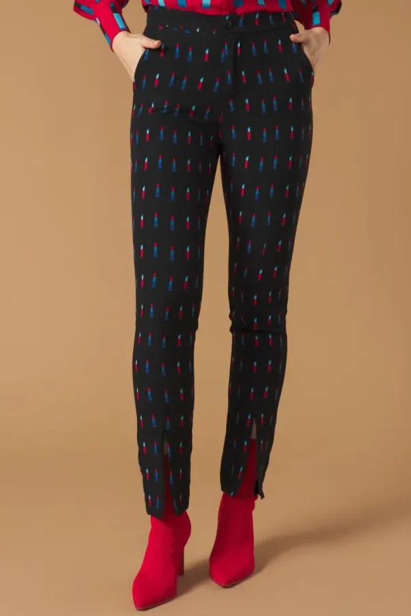 Minueto Pants<LIPSTICK TROUSERS (BLACK/MULTI)