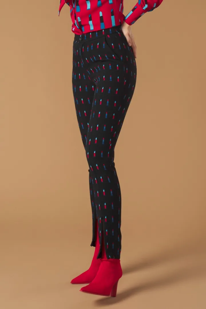 lipstick_trousers_blackmu_3.webp Minueto Pants<LIPSTICK TROUSERS (BLACK/MULTI)