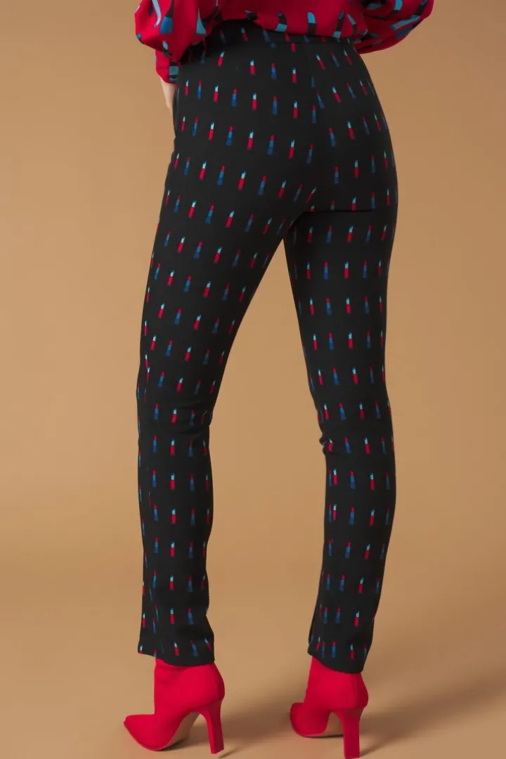 lipstick_trousers_blackmu_4.webp Minueto Pants<LIPSTICK TROUSERS (BLACK/MULTI)