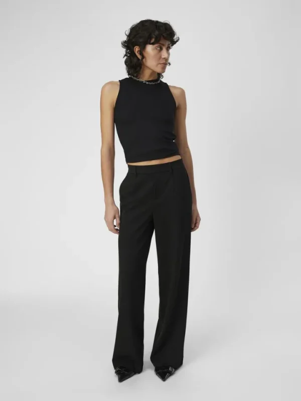 Object Pants<Lissey Wide Leg Pants (Black)