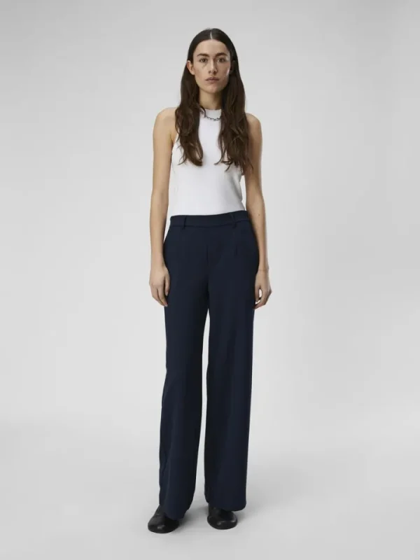Object Pants<Lissey Wide Leg Pants (Navy)