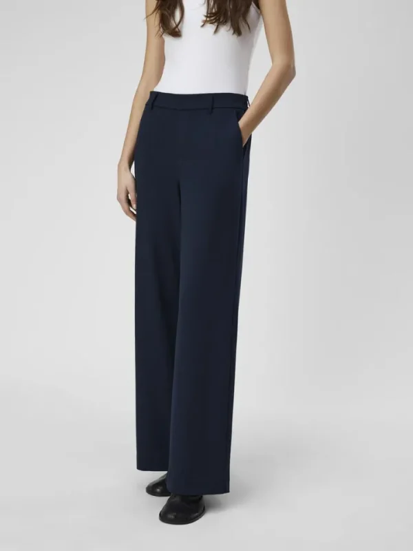 Object Pants<Lissey Wide Leg Pants (Navy)