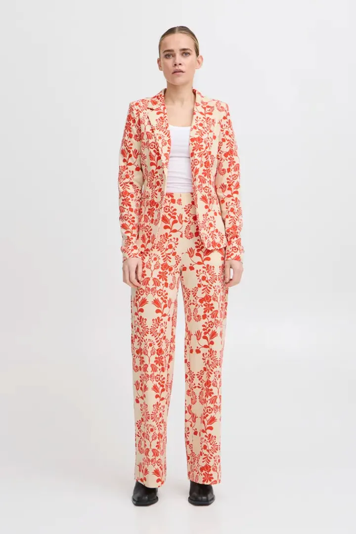 lizzy_wide_leg_pants_fies_0.webp Ichi Pants | Co-Ords<Lizzy Wide Leg Pants (Fiesta Flower)