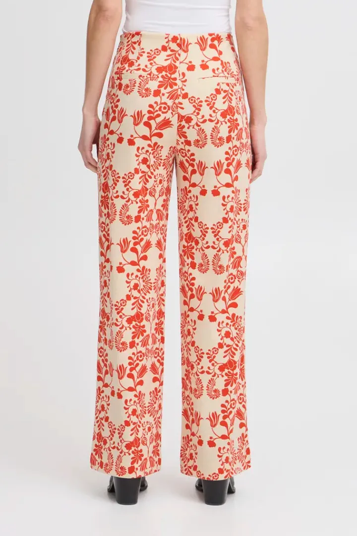 lizzy_wide_leg_pants_fies_3.webp Ichi Pants | Co-Ords<Lizzy Wide Leg Pants (Fiesta Flower)