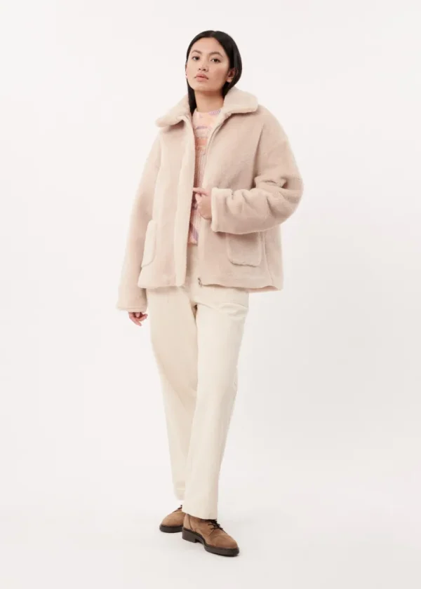 Frnch Coats<Lonnie Faux Fur Coat (Cream)