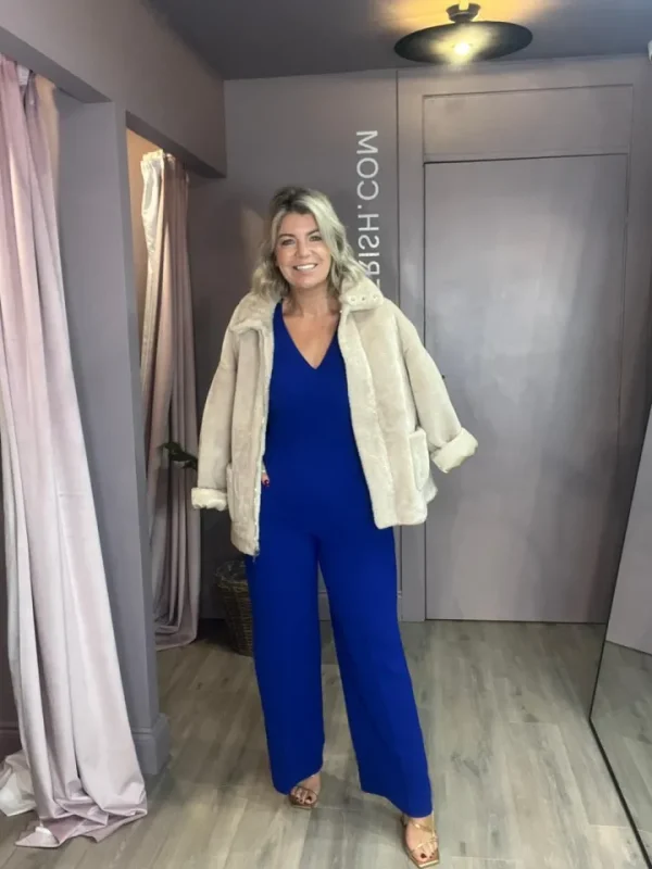 Frnch Coats<Lonnie Faux Fur Coat (Cream)
