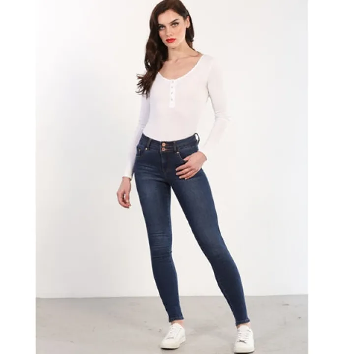 loretta_tummy_tuck_jean_s_0.webp Rant & Rave Jeans<Loretta Tummy Tuck Jean Short Leg (Dark Wash)