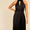Little Mistress Occasionwear<Lorna Rosette Midaxi Dress (Black Spot Print)