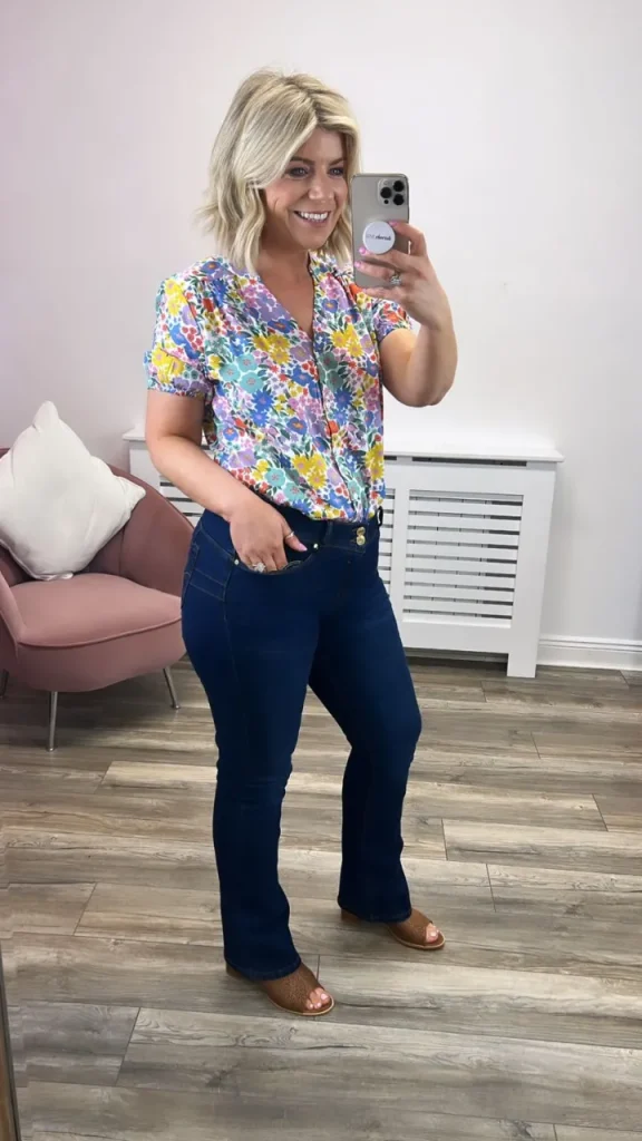 Rant & Rave Jeans<LORRAINA BOOTCUT JEAN SHORT LEG (VINTAGE BLUE)