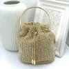 Wsl 8 Bags & Purses<LUCY DRAWSTRING DIAMANTE EVENING BAG (GOLD)