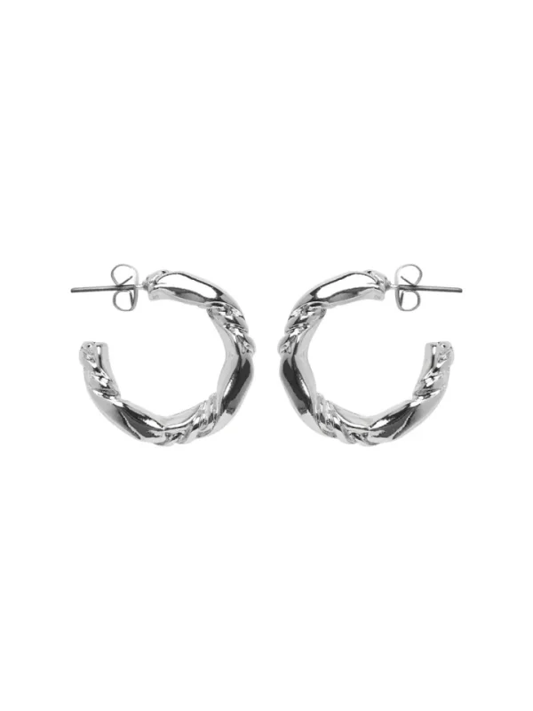 Pieces Jewellery<LULU HOOP EARRINGS (SILVER)