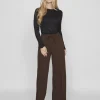 Vila Pants<Luna Wide Leg Pants (Coffee Bean)