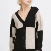 Ichi Jumpers & Cardigans<LURA CARDIGAN (METEORITE CHECK)