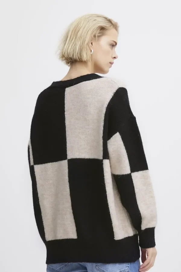 Ichi Jumpers & Cardigans<LURA CARDIGAN (METEORITE CHECK)