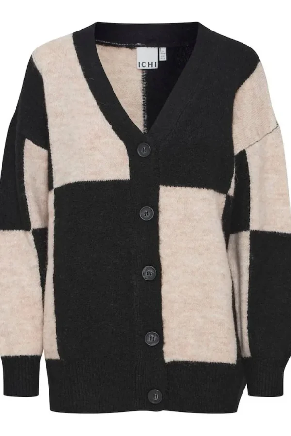 Ichi Jumpers & Cardigans<LURA CARDIGAN (METEORITE CHECK)