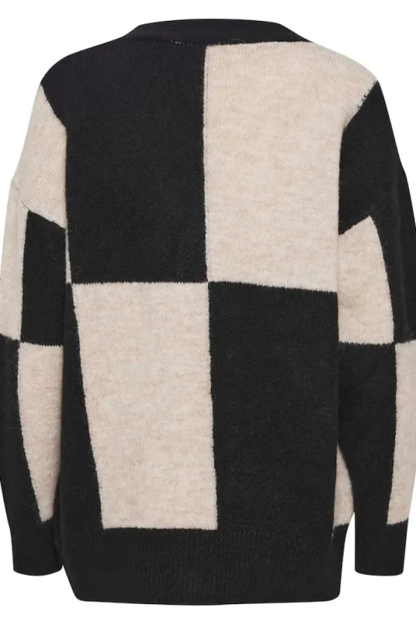 Ichi Jumpers & Cardigans<LURA CARDIGAN (METEORITE CHECK)