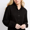 Little Mistress Shirts & Blouses<Lyndsey Linen Shirt (Black)